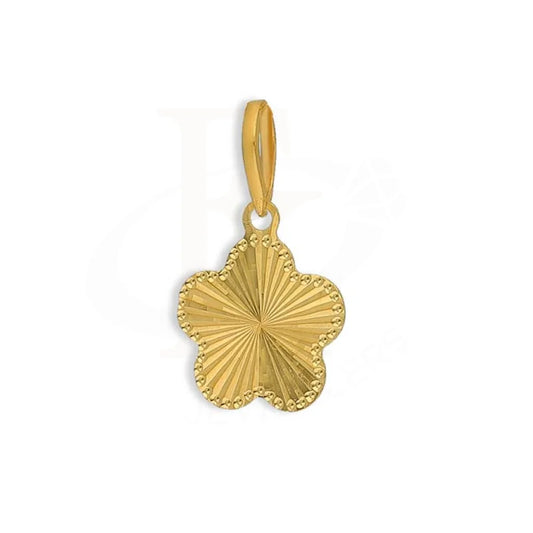 Gold Flower Shaped Pendant 21Kt - Fkjpnd21K3070 Pendants