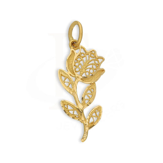 Gold Flower Shaped Pendant 21Kt - Fkjpnd21K5128 Pendants