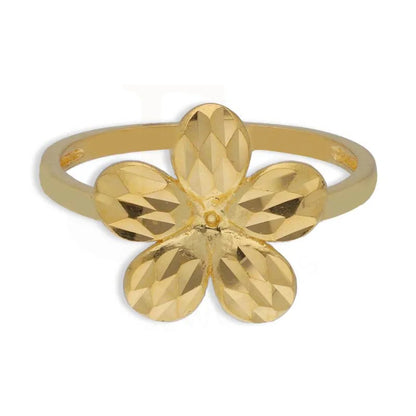Gold Flower Shaped Pendant Set (Necklace Earrings And Ring) 22Kt - Fkjnklst22K2394 Sets