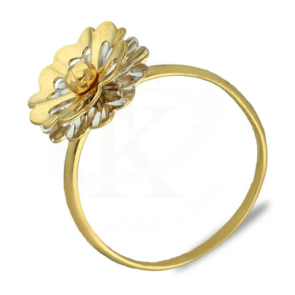 Gold Flower Shaped Ring 18Kt - Fkjrn18K3374 Rings