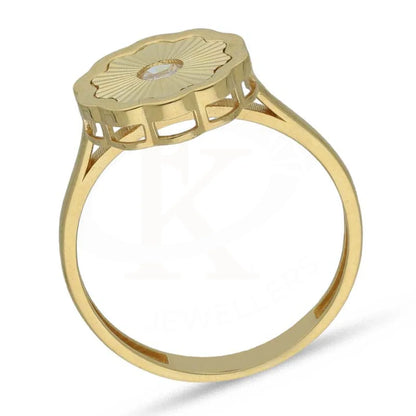 Gold Flower Shaped Ring 18Kt - Fkjrn18K3787 Rings