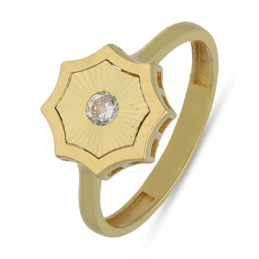 Gold Flower Shaped Ring 18Kt - Fkjrn18K3789 Rings