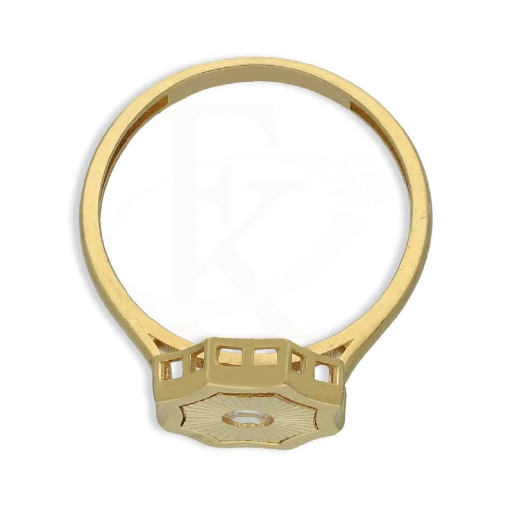 Gold Flower Shaped Ring 18Kt - Fkjrn18K3789 Rings