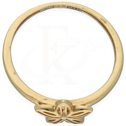 Gold Flower Shaped Ring 18Kt - Fkjrn18K7339 Rings