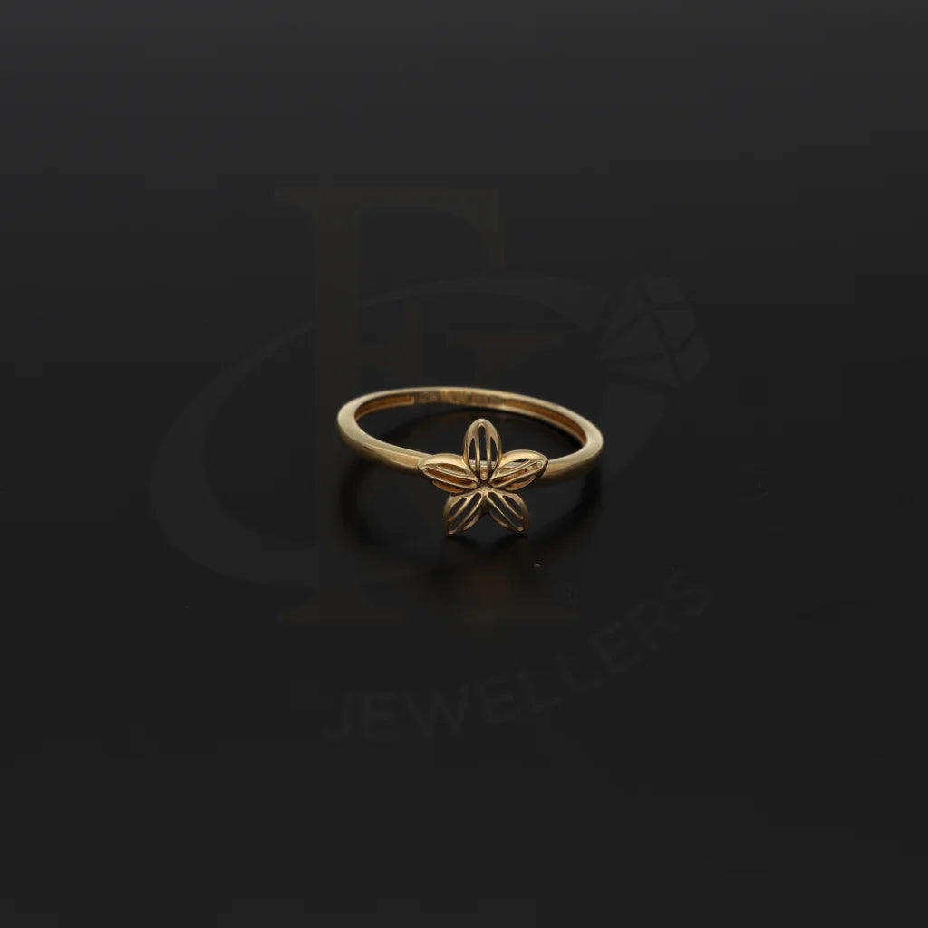 Gold Flower Shaped Ring 18Kt - Fkjrn18K7339 Rings