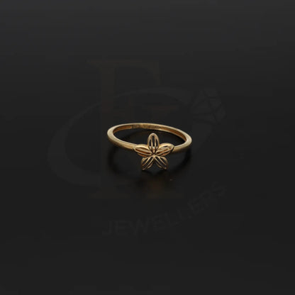 Gold Flower Shaped Ring 18Kt - Fkjrn18K7339 Rings