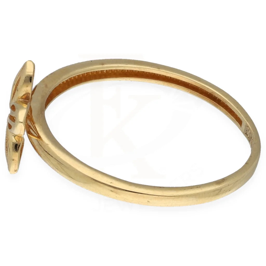 Gold Flower Shaped Ring 18Kt - Fkjrn18K7339 Rings