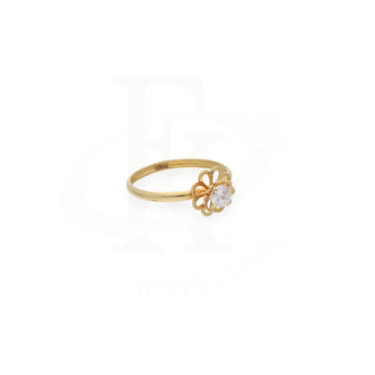 Gold Flower Shaped Ring 18Kt - Fkjrn18K7883 Rings