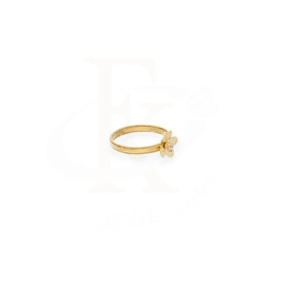 Gold Flower Shaped Ring 18Kt - Fkjrn18K7890 Rings