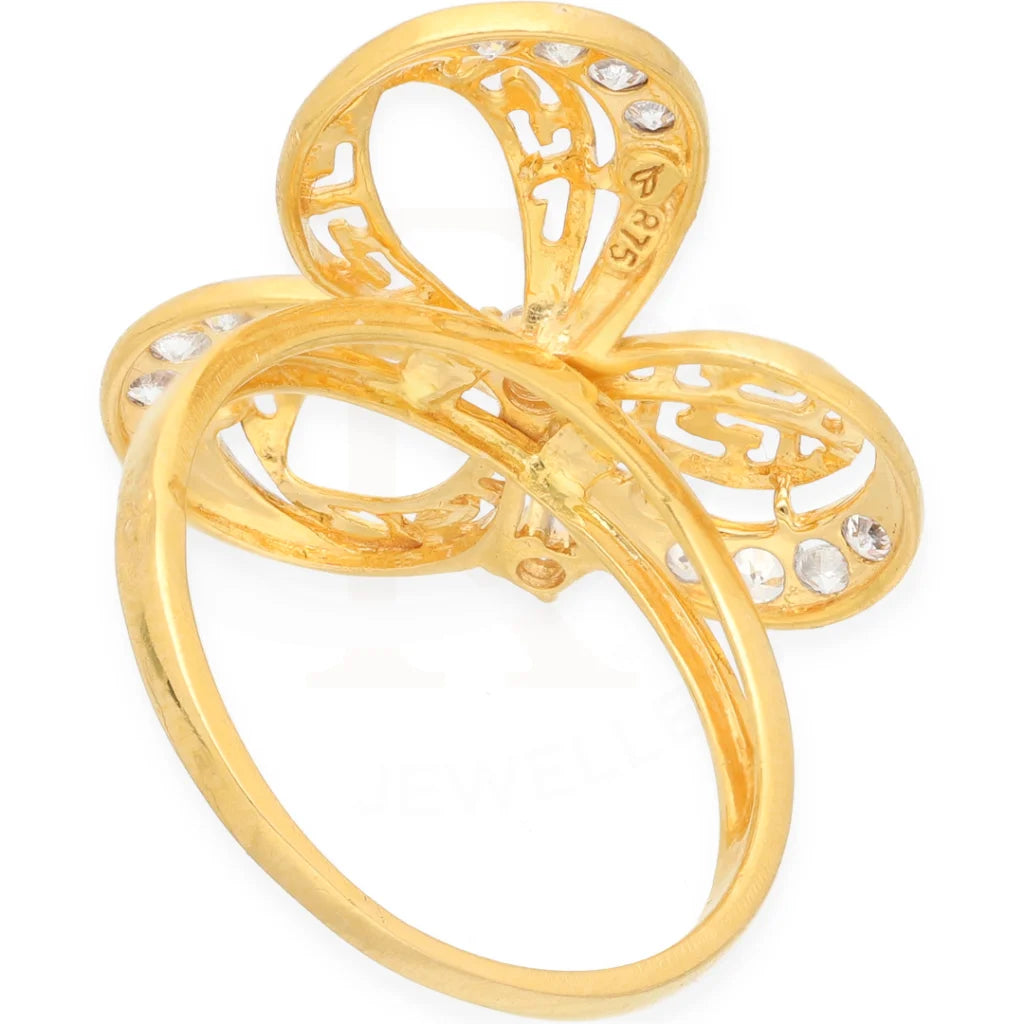 Gold Flower Shaped Ring 21Kt - Fkjrn21K7303 Rings