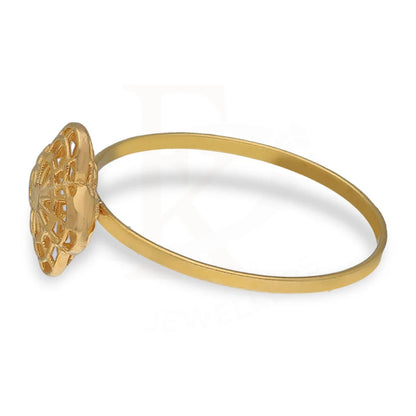 Gold Flower Shaped Ring 21Kt - Fkjrn21Km5404 Rings