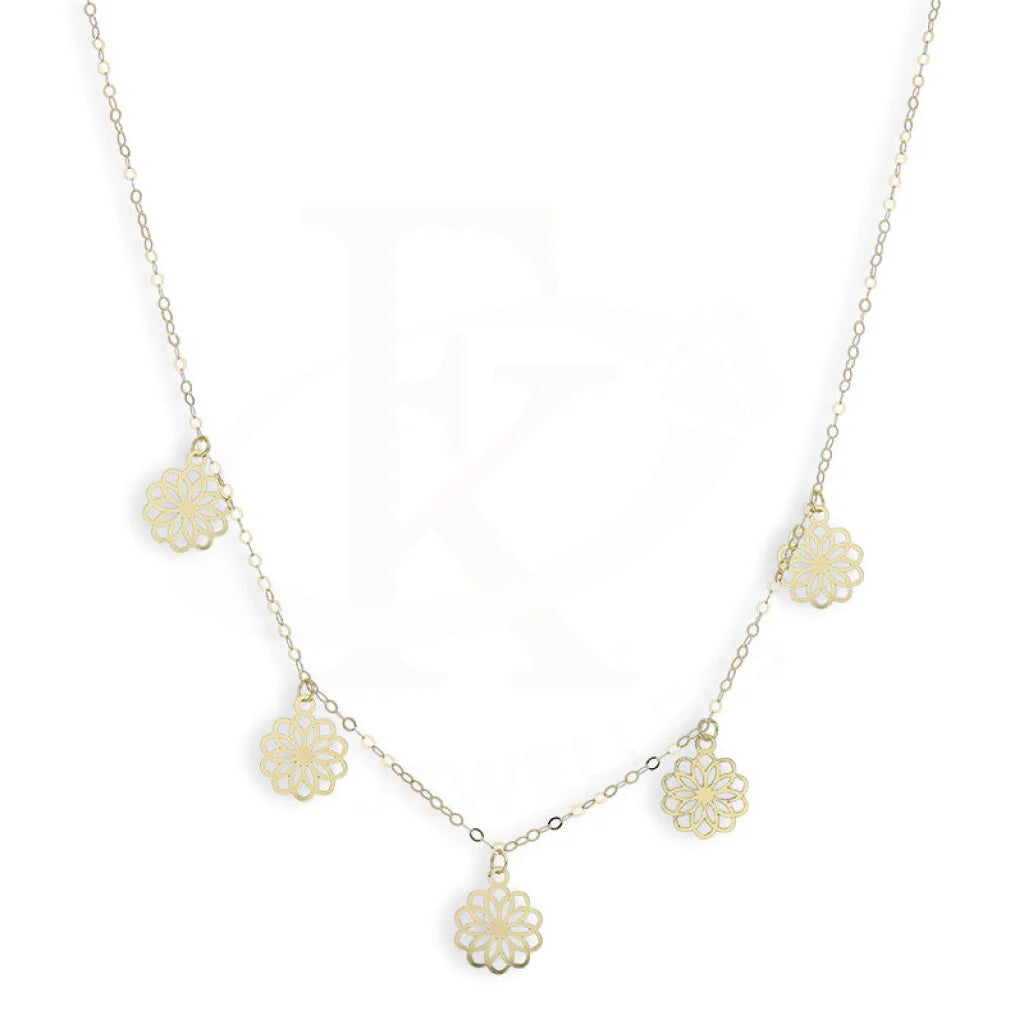 Gold Flowers Necklace 18Kt - Fkjnkl18Km5339 Necklaces