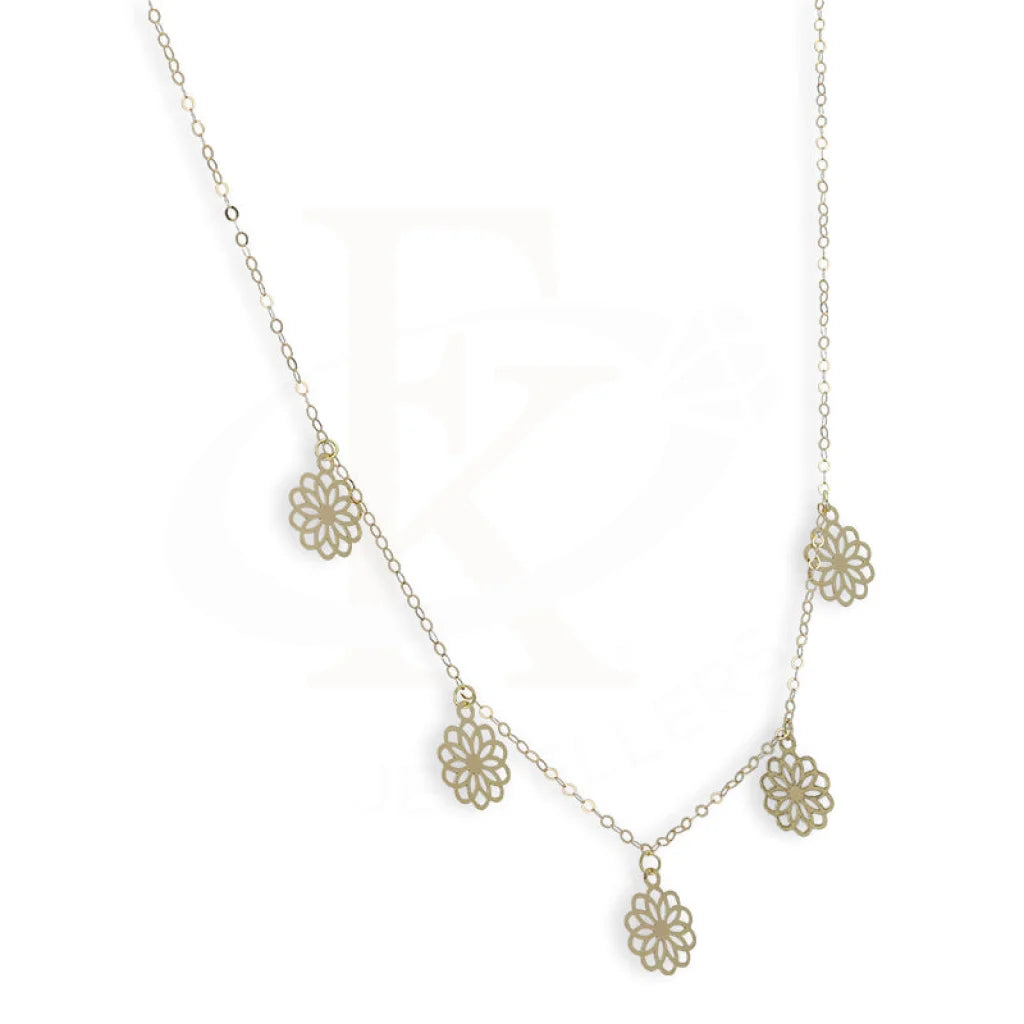 Gold Flowers Necklace 18Kt - Fkjnkl18Km5339 Necklaces