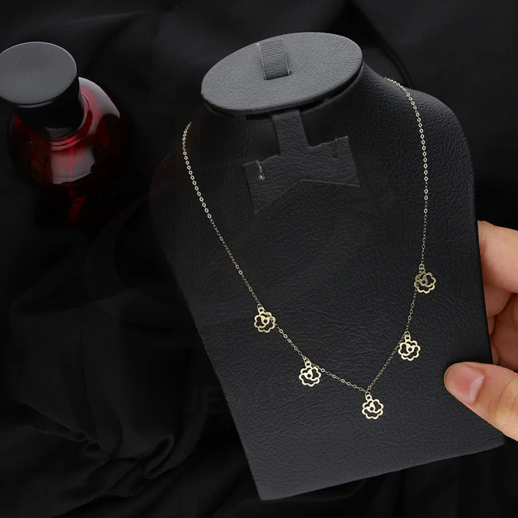 Gold Flowers Necklace 18Kt - Fkjnkl18Km5341 Necklaces