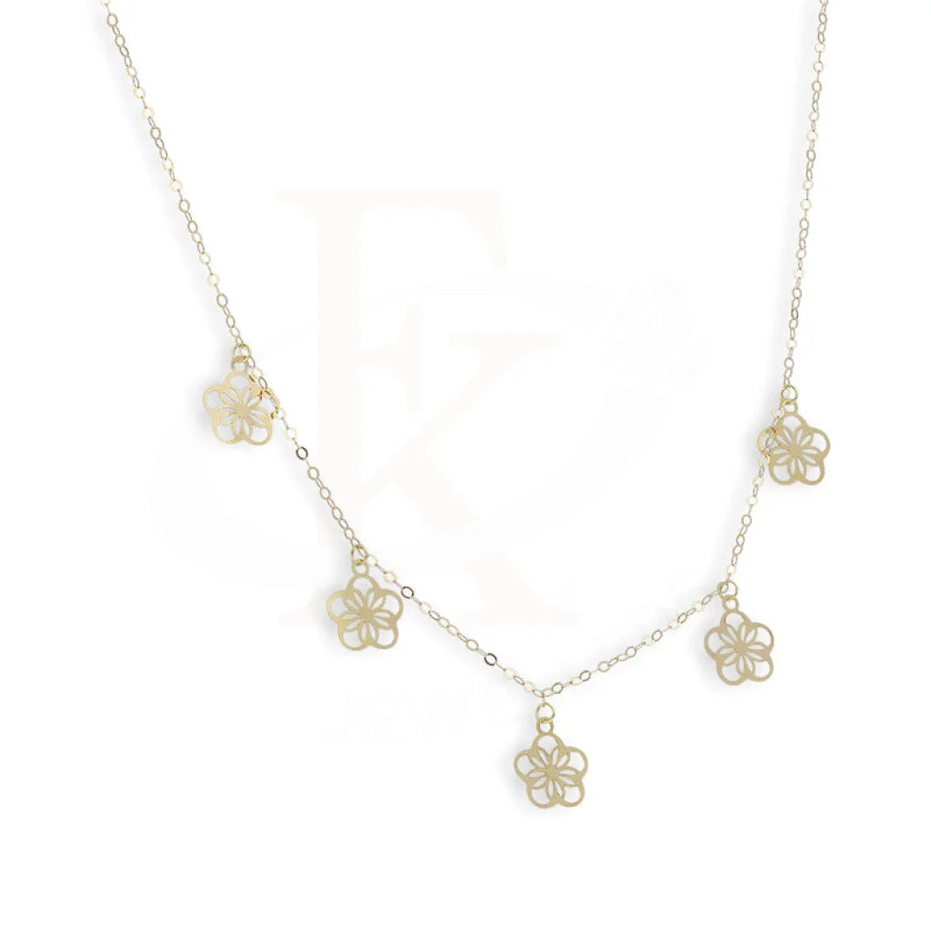 Gold Flowers Necklace 18Kt - Fkjnkl18Km5344 Necklaces