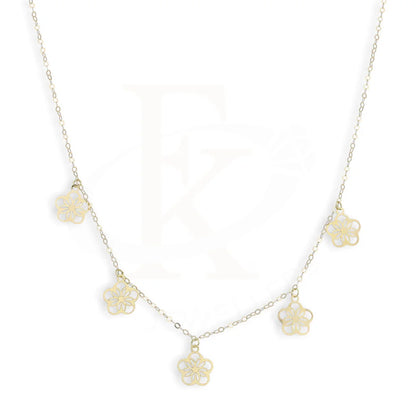 Gold Flowers Necklace 18Kt - Fkjnkl18Km5344 Necklaces