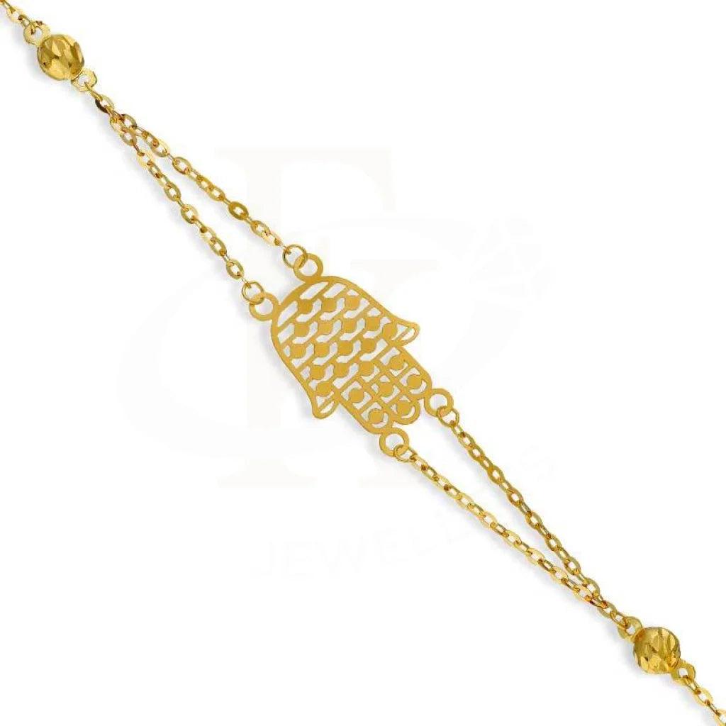 Gold Hamsa Hand Bracelet 21Kt - Fkjbrl21K2668 Bracelets