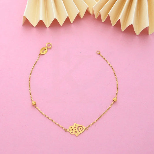 Gold Hamsa Shaped Bracelet 18Kt - Fkjbrl18K7797 1.35 Bracelets