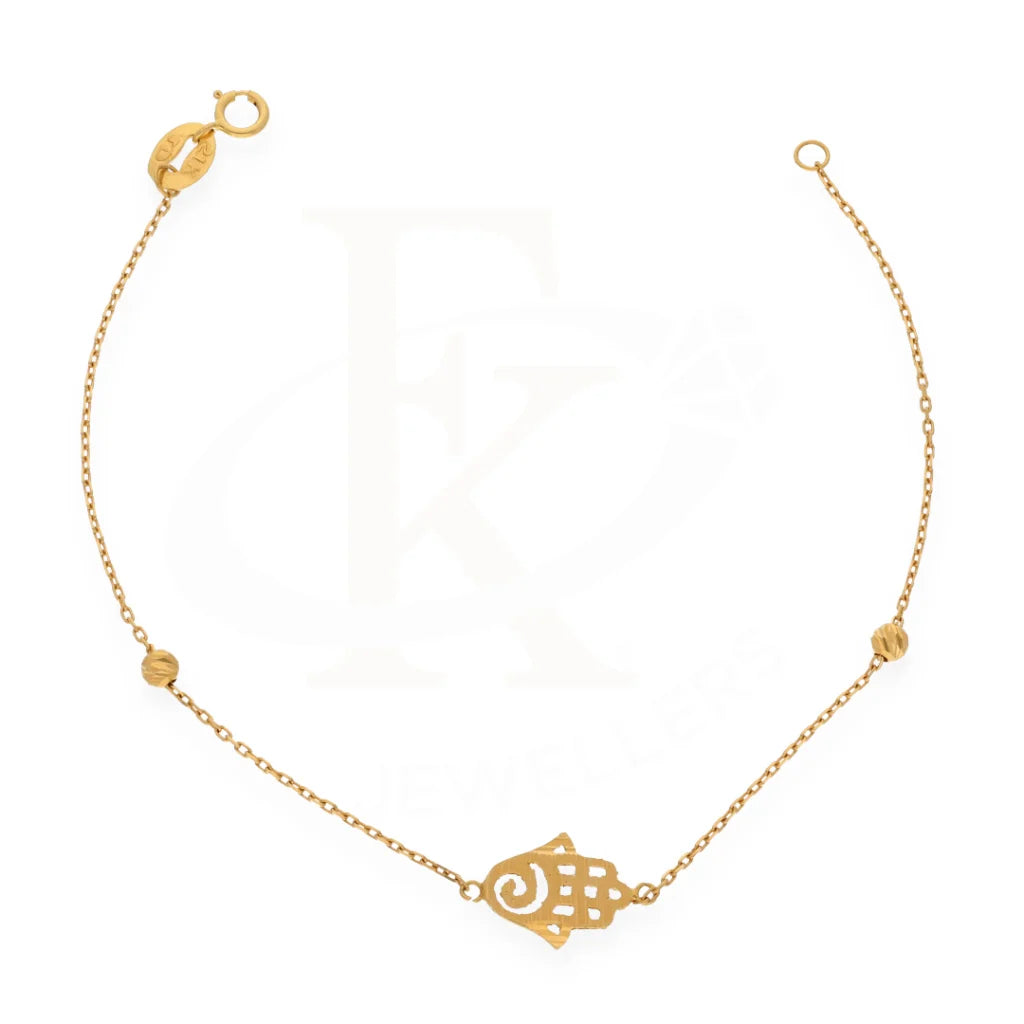 Gold Hamsa Shaped Bracelet 18Kt - Fkjbrl18K7797 Bracelets