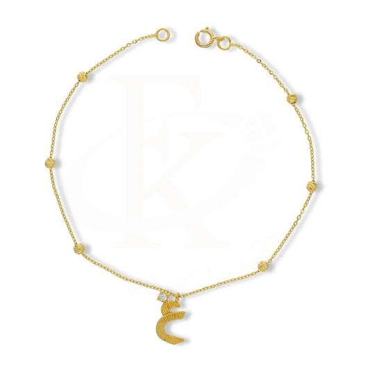 Gold Hanging Arabic Alphabet Bracelet 21Kt - Fkjbrl21K2255 Bracelets