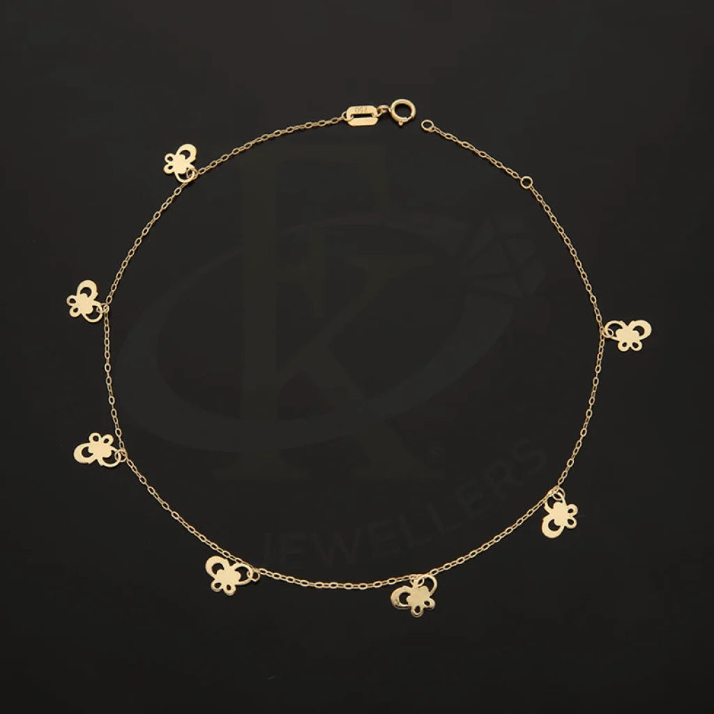 Gold Hanging Butterfly Anklet 18Kt - Fkjankl18K5429 Anklets