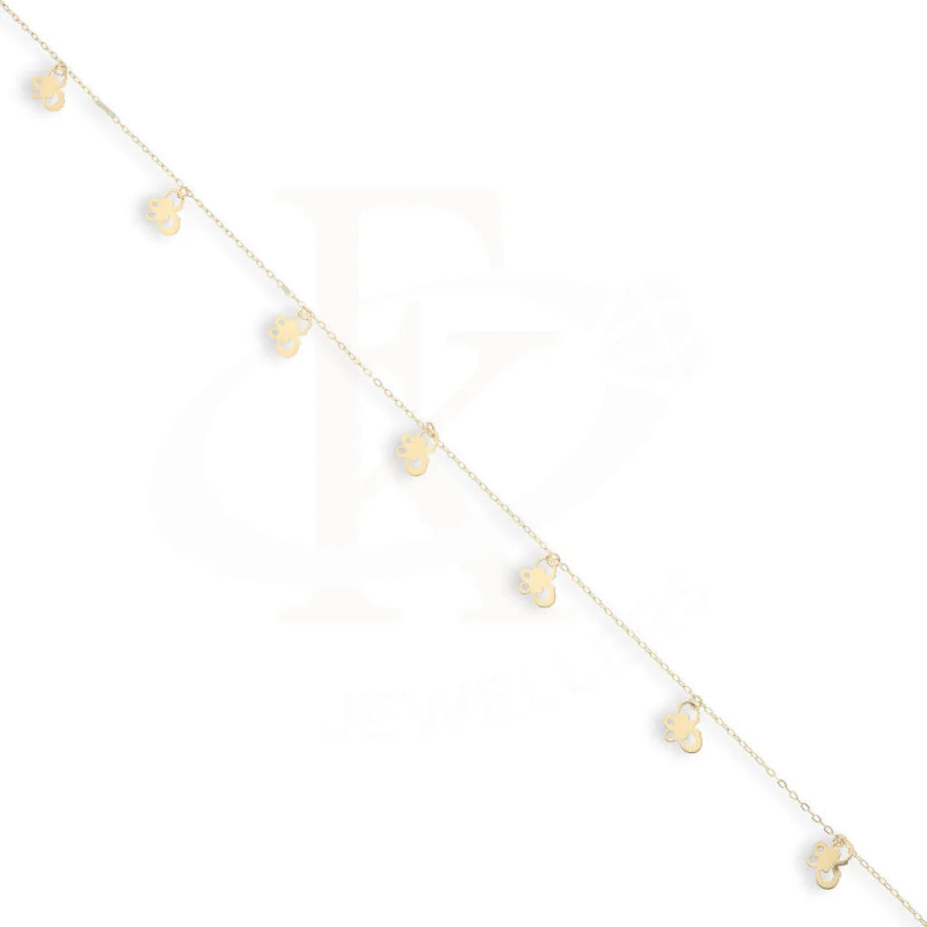 Gold Hanging Butterfly Anklet 18Kt - Fkjankl18K5429 Anklets