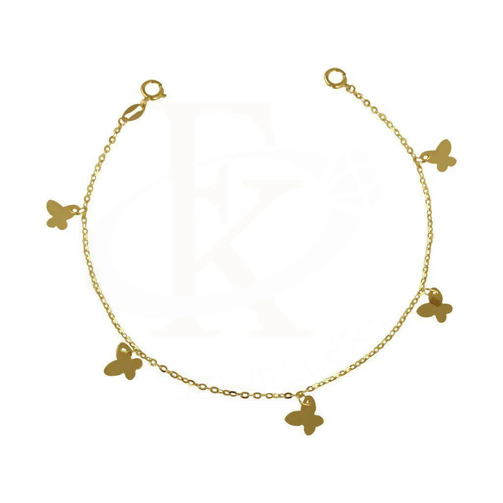 Gold Hanging Butterfly Bracelet 18Kt - Fkjbrl2038 Bracelets