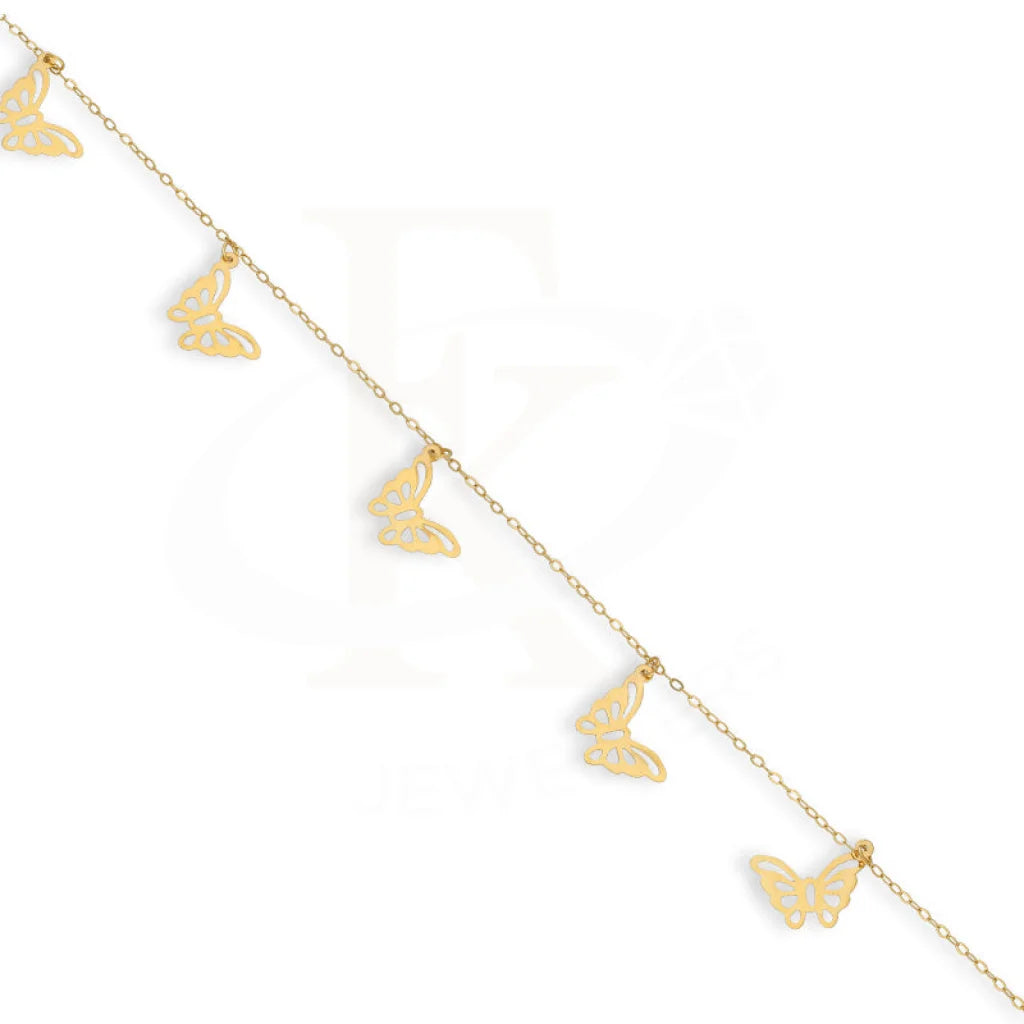 Gold Hanging Butterfly Bracelet 21Kt - Fkjbrl21Km5419 Bracelets