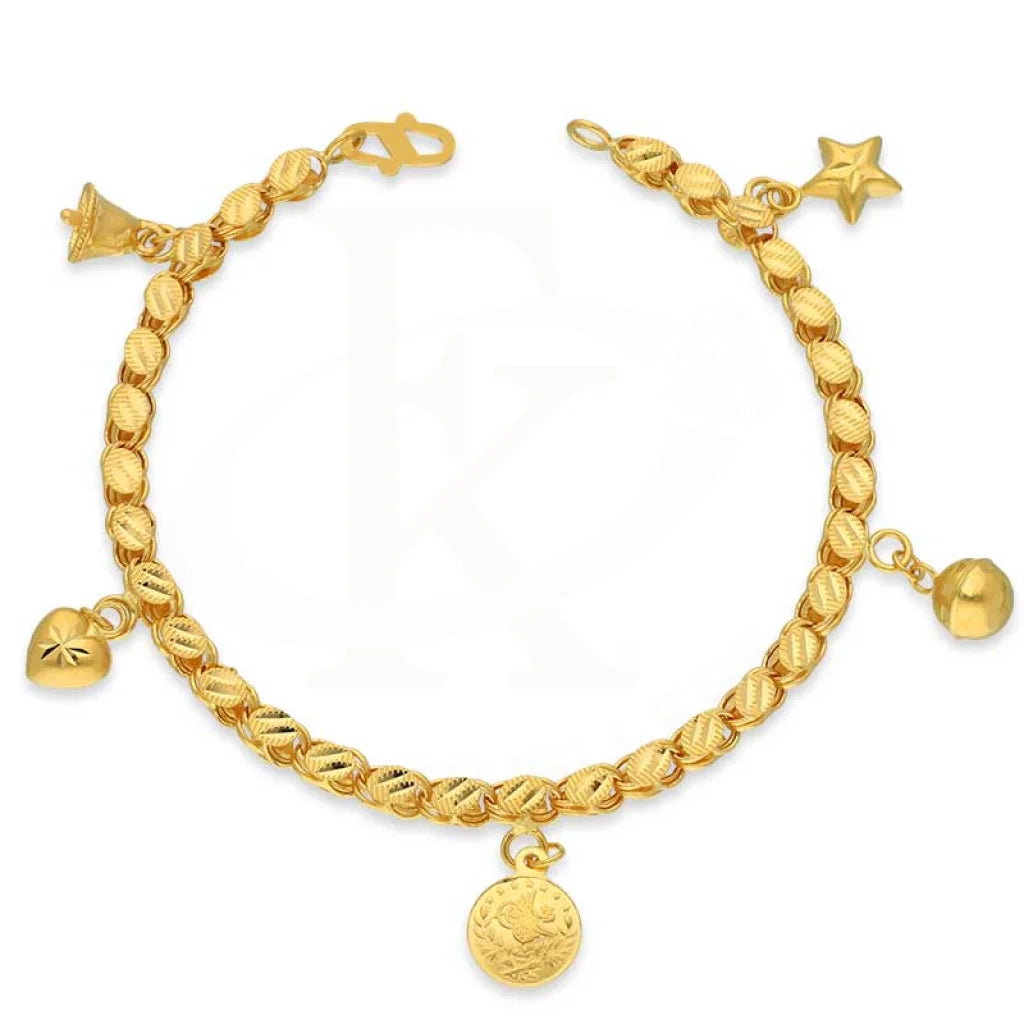 Gold Hanging Charm Bracelet 22Kt - Fkjbrl22K3018 Bracelets