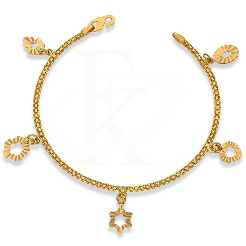 Gold Hanging Charm Bracelet 22Kt - Fkjbrl22K3024 Bracelets