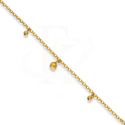 Gold Hanging Charms Anklet 22Kt - Fkjankl22K2043 Anklets