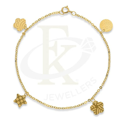 Gold Hanging Charms Bracelet 22Kt - Fkjbrl22K2398 Bracelets