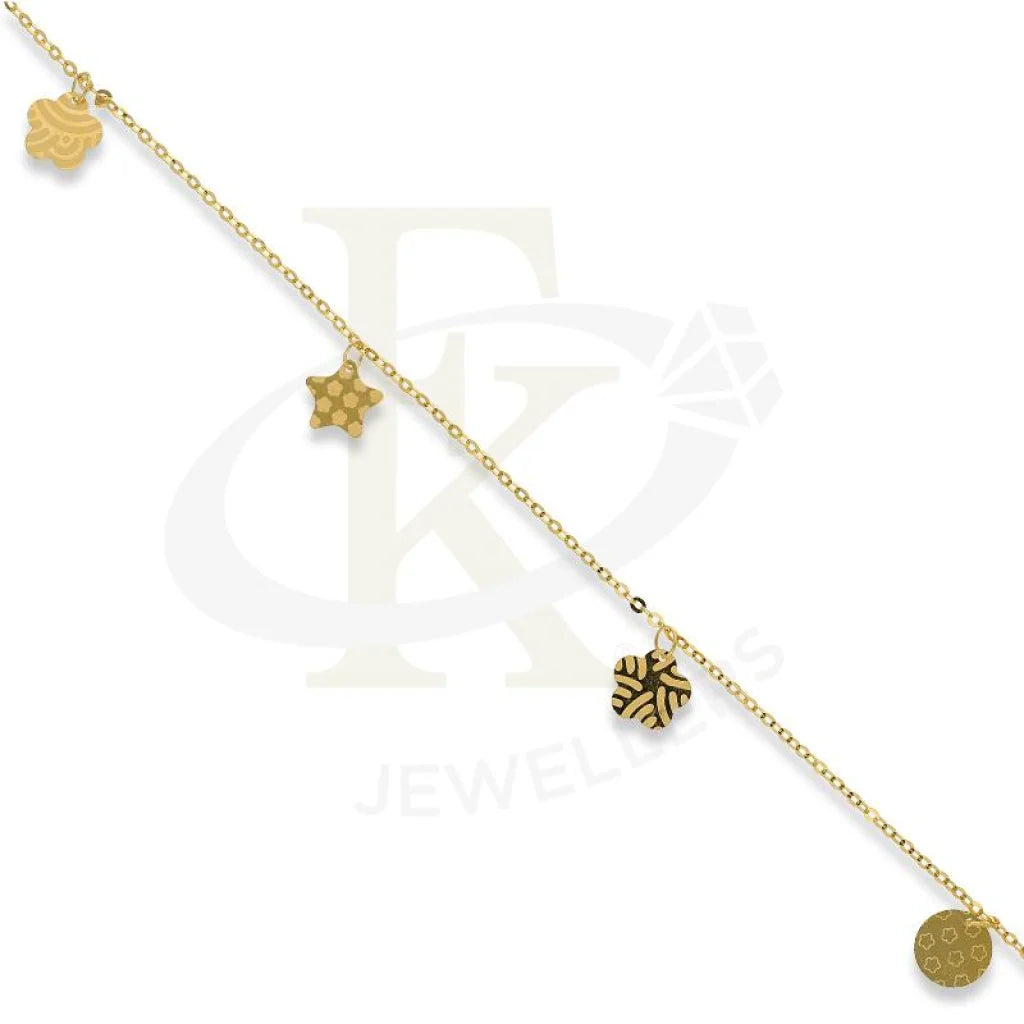 Gold Hanging Charms Bracelet 22Kt - Fkjbrl22K2398 Bracelets