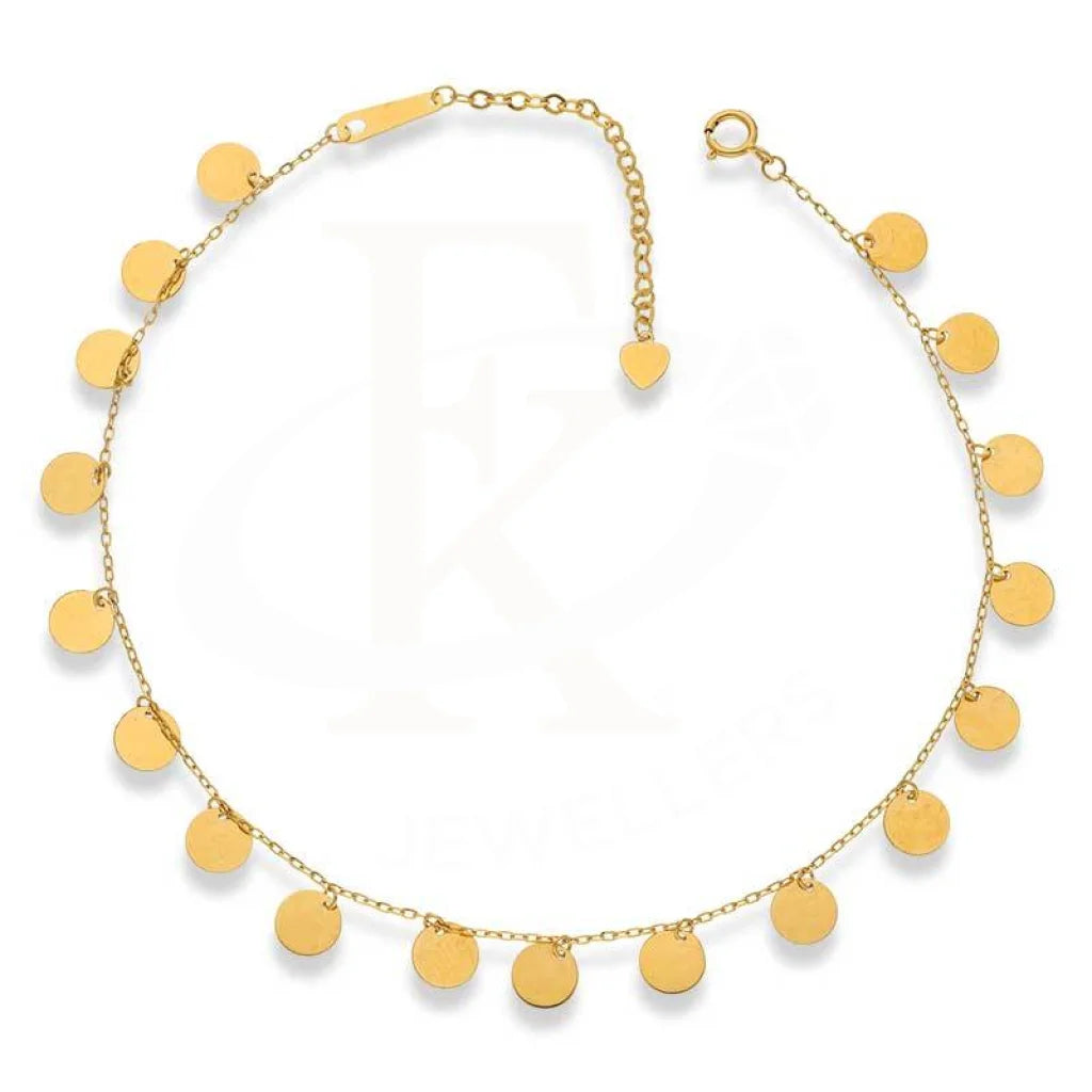 Gold Hanging Coin Anklet 18Kt - Fkjankl18K2037 Anklets