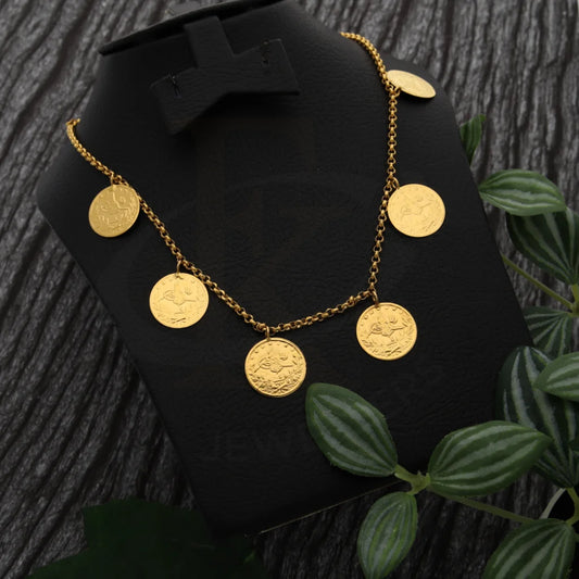 Gold Hanging Coin Necklace 21Kt - Fkjnkl21K7741 Necklaces