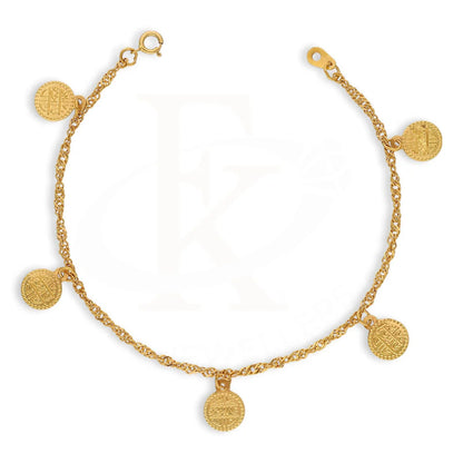 Gold Hanging Coins Bracelet 21Kt - Fkjbrl21K5387 Bracelets