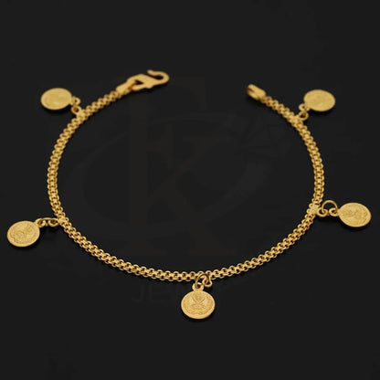 Gold Hanging Coins Bracelet 22Kt - Fkjbrl22K3019 Bracelets