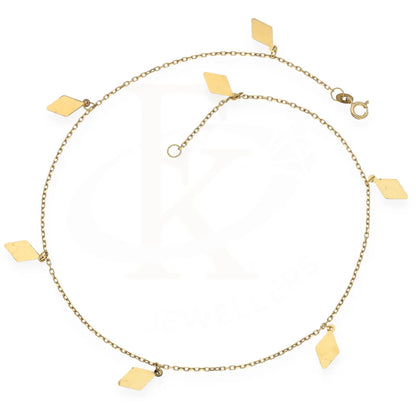 Gold Hanging Diamond Shaped Anklet 18Kt - Fkjankl18K7866 Anklets