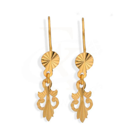 Gold Hanging Drop Earrings 21Kt - Fkjern21K2952