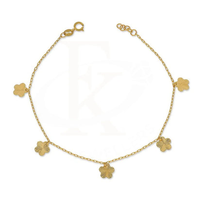 Gold Hanging Flower Shaped Bracelet 21Kt - Fkjbrl21K2953 Bracelets