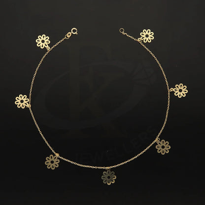 Gold Hanging Flowers Anklet 18Kt - Fkjankl18K5263 Anklets