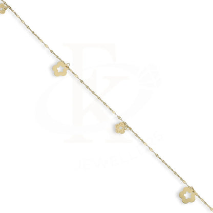 Gold Hanging Flowers Anklet 18Kt - Fkjankl18K5264 Anklets