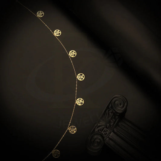 Gold Hanging Flowers Anklet 18Kt - Fkjankl18K5427 Anklets