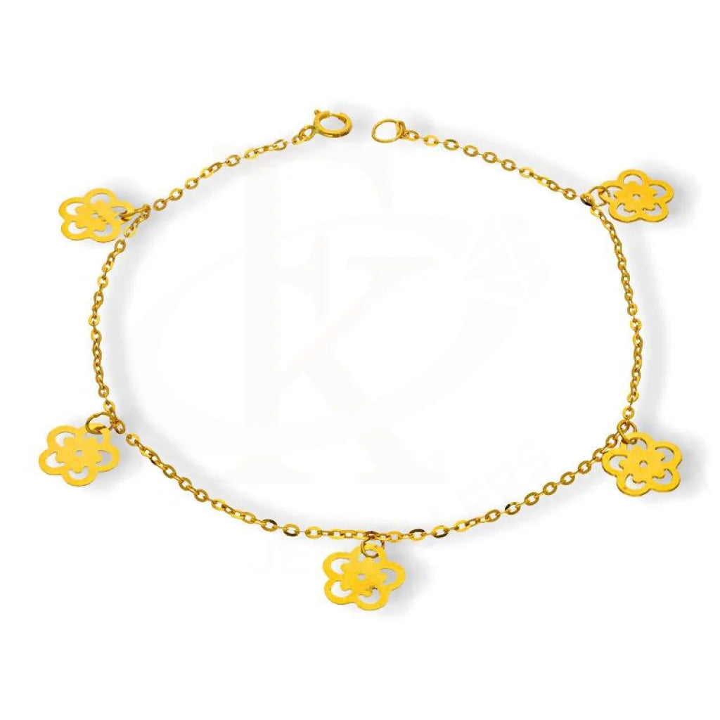 Gold Hanging Flowers Bracelet 18Kt - Fkjbrl18K2164 Bracelets