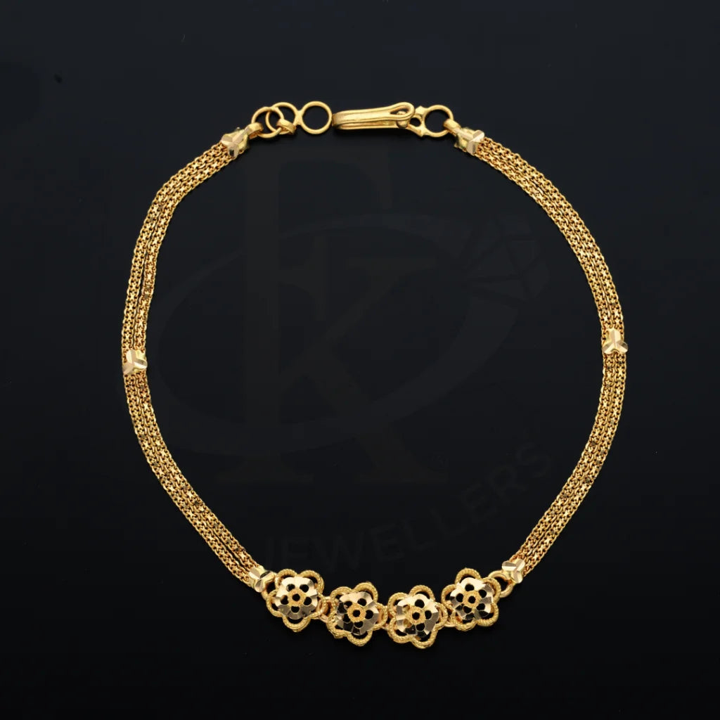 Gold Hanging Flowers Bracelet 21Kt - Fkjbrl21K7498 Bracelets