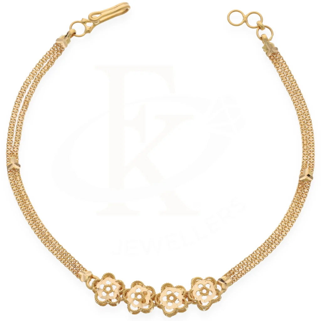 Gold Hanging Flowers Bracelet 21Kt - Fkjbrl21K7498 Bracelets