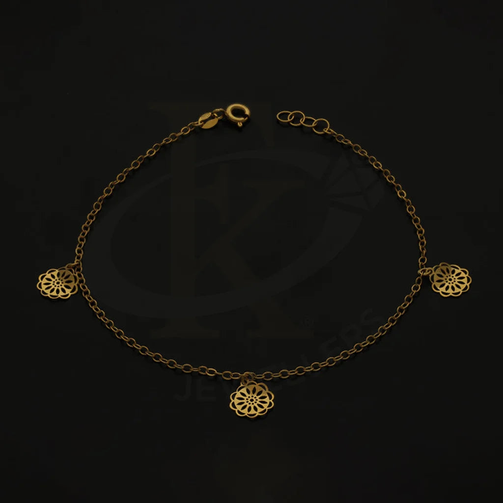 Gold Hanging Flowers Bracelet 21Kt - Fkjbrl21Km5017 Bracelets