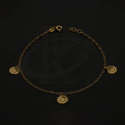 Gold Hanging Flowers Bracelet 21Kt - Fkjbrl21Km5017 Bracelets