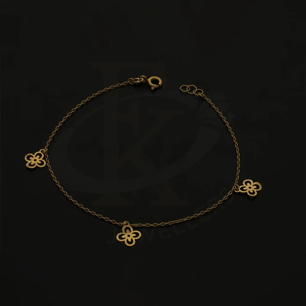 Gold Hanging Flowers Bracelet 21Kt - Fkjbrl21Km5020 Bracelets