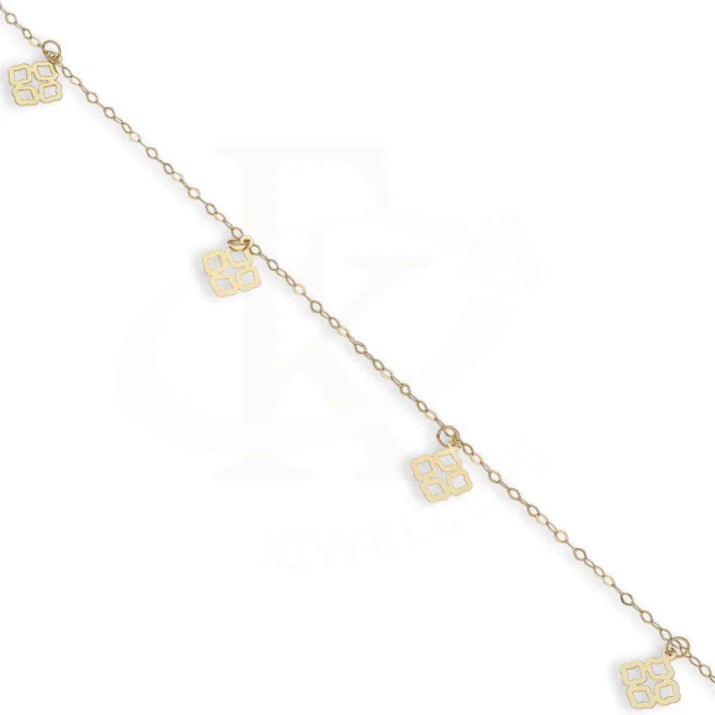 Gold Hanging Four Leaf Clover Bracelet 18Kt - Fkjbrl18Km5443 Bracelets